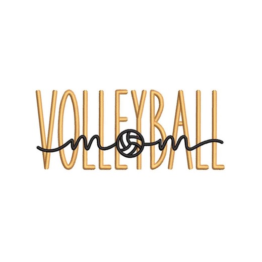 Volleyball Mom Machine Embroidery Design, Instant Download