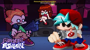 Photoshopped Boyfriend Skin Mod for Friday Night Funkin' | FNF Mods