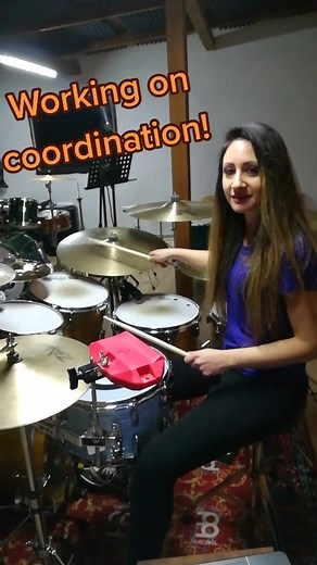 Working on coordination! #drums #drumming #percussion #drummergirl #tiktokdrummer #drum #drumgirl #drummer #groove #groovin #drumstick #drumsallday