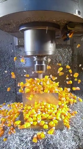CNC Machining Candy Corn at 800 IPM #cnc #cncshop #machinist #cncmachine #machining #machine #metal #metalshop #cncmachinist #machineshop #3dprinting #grind