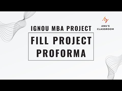 IGNOU MBA Project - MMPP 001 - Project Proforma