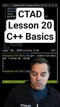 CTAD and printing a vector [C++ Shorts Lesson 20]