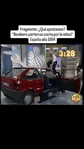 1.9M views · 5.1K reactions | Fragmento: ¿Qué apostamos? “Bombero parten un coche por la mitad” España año 1994 #seat #tve #concurso #recuerdosdesbloqueados #nostalgia #recuerdos #coche #bomberos #recuerdosinolvidables #anos90 #infancia | Documentos-Ocultos | Facebook