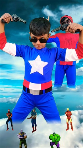 Spider-Man And Captain America Dancing with Avengers #spiderman #marvel #youtubeshorts