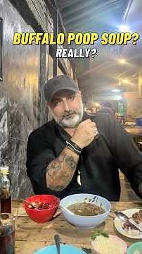 Buffalo Poop Soup & Pork Blood Soup for Dinner 🤯🇱🇦 #foodadventure