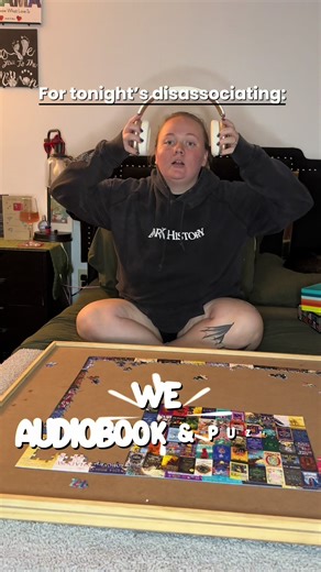 Tonight’s hobby of choice is puzzling and Audiobook! #puzzling #audiobooks #brimstone #audiobookscountasreading #hobbiesathome