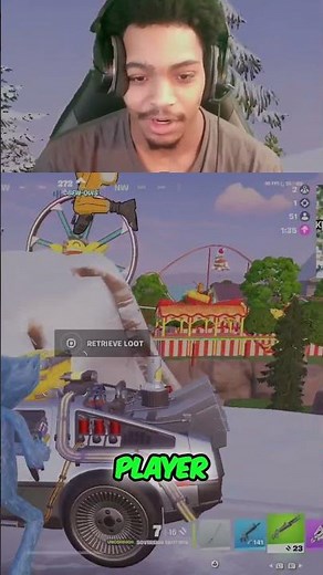 Fortnite Speed Run: Epic Car Chase Through Colorful Portal! #shorts