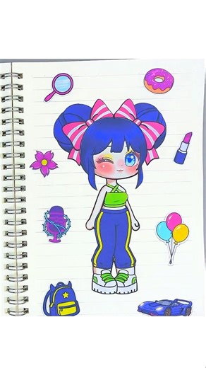 Kpop Demon Hunters X Gacha Sticker Book 🍭#doll #kpopdemonhunters #shorts