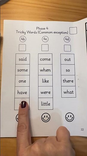 Phase 4 Tricky Words Lists 4b 4c 4d