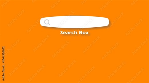 Search Box Web Interface Animation – Basic Search Bar UI Element for Digital Platforms Loop