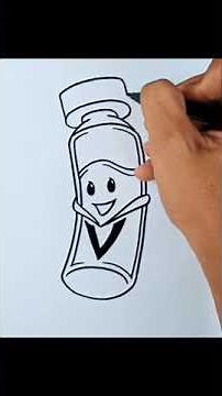 How to draw Cartoon Vaccine #shorts