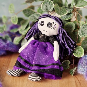 10" Gothic Cloth Doll PDF SEWING PATTERN Creepy Cute Button-eyed Rag Dolls & Photo-tutorial With Hand Embroidered Tattoos and Jewellery - Etsy