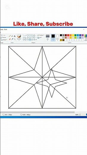how to make a 3D painting in MS paint #windows #viral #shortvideo #computereducation
