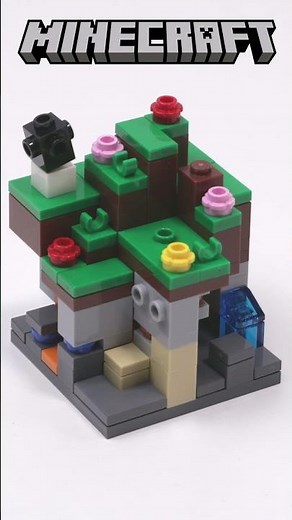 LEGO Minecraft Mini Flower Forest Biome Stop Motion Speed Build