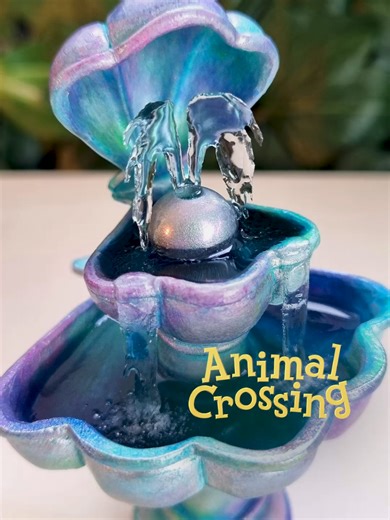 DIY Holographic Seashell Fountain for Animal Crossing