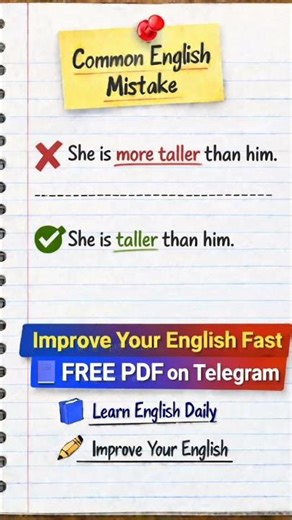 Stop Saying “More Taller” ❌ | English Tip