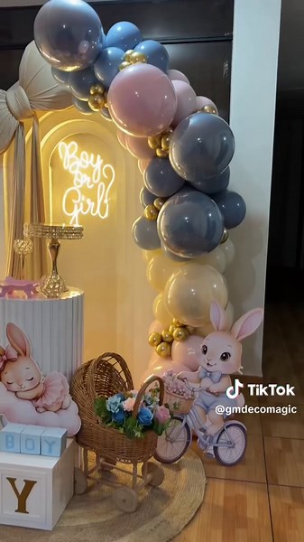 Revelación de género temática conejitos: ¿Niño o niña?