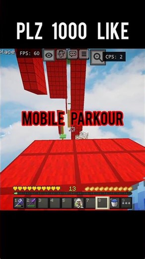 Minecraft Parkour with mlg #minecraf t#parkour#mcpe#shorts#viral