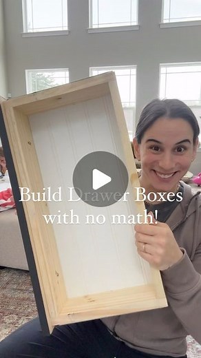 Rebecca Janis on Instagram: "Are you mathematically challenged? I know I am! This is the easiest way to build drawer boxes without any math 👇🏻 - First install the drawer slides - Cut your side pieces the same length as your drawer slides - Attach the side pieces to the drawer slides - Measure the distance between the two side pieces (this will be the front and back of your drawer box) - Cut the front and back pieces to size and pocket hole with @kregjig - At your table saw set your blade to 1/