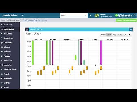 Workflow - Booking, Job Card, Invoice - Quick Start Training