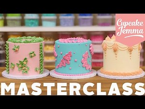 Buttercream Piped Cake Masterclass Tutorial | Cupcake Jemma