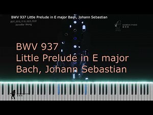 BWV 937 Little Prelude in E major Bach, Johann Sebastian