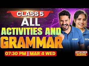 Class 5 English | All Activities & Grammar | For Attached School Students | Exam Winner