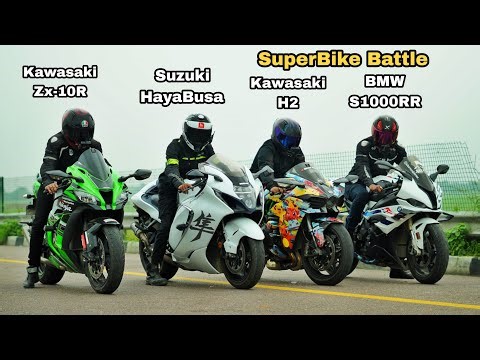H2 Vs S1000RR Vs HayaBusa Vs Zx-10R | SuperBike Battle 🚀Soncha Nahi Tha H2 Aisa Karegi😱