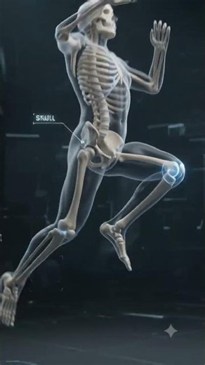 Incredible 3D Human Skeleton Anatomy Animation 🏃‍♂️​#HumanSkeleton #HumanAnatomy #3DAnimation#fifa