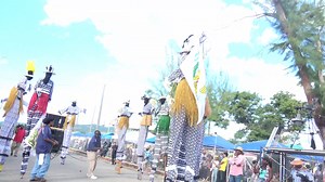 The Guardians of Culture Moko Jumbies showed off their moves at this year's Adults Parade in Frederiksted, St. Croix. Watch. | The Virgin Islands Consortium