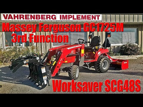 Massey Ferguson GC1725M Sub-Compact Tractor with Worksaver SCG48S Grapple