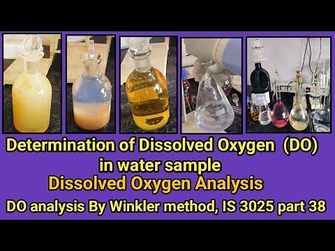 Determination of Dissolved Oxygen in water sample | DO analysis by Winkler's method| IS 3025 part 38