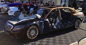 Even A Burned Down Maybach Has A Place At SEMA | Carscoops
