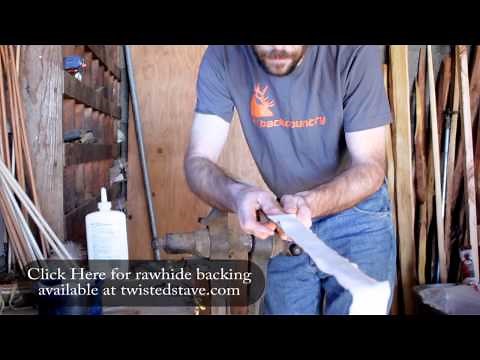 Backing a bow with Rawhide (how to)