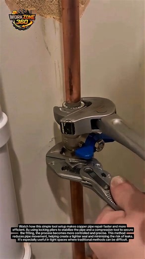 Ultimate Copper Pipe Repair Hack Using Locking Pliers | Fast Plumbing Trick