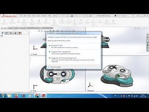How to solve problem of missing parts Solidworks at assembly in Arabic