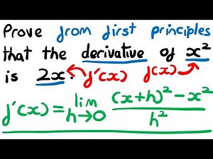 First Principles - Differentiation (Year 1) - Edexcel AS and A Level Maths