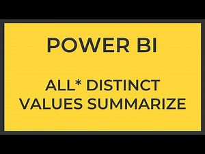 ALL, VALUES, ALLSELECTED, DISTINCT, ALLNOBLANKROW, SUMMARIZE table functions in DAX | Power BI