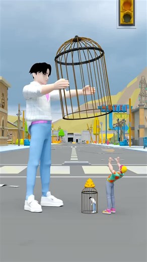 animationcartoon on Instagram: "Jinu Vs Abby - Funny Cage Trap Prank - 3D Kpop Demon Hunters #animation #cartoon"