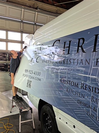 Clean install, bold results. Watch how we transformed dchristjanfinecabinetry’s vehicle into a moving brand statement with a custom vinyl wrap. Precision really does make all the difference—hit play and see the glow‑up. #vanwrap #vinylwrap #customwrap #fleetbranding #wrapinstall
