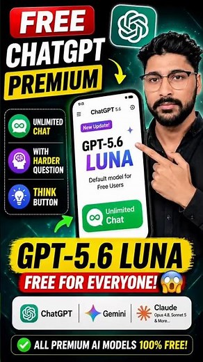How to use GPT-5.6 Luna for FREE right now 😱 #GPT56 #FreeTools