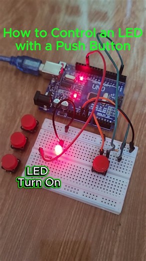 🟢How to Control an LED with a Push Button Using Arduino Uno | Arduino Tutorials