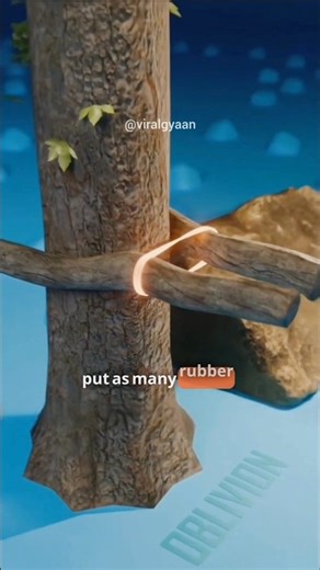 Simple Jungle Trap Idea 😱 | Rubber Band Tree Trap | Survival Trick