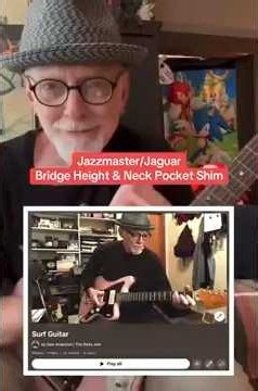 38 ViDEOS PLAYLiST!!: Fender/Squier ~ Jaguar/Jazzmaster Setup Surf Guitar Bridge Shims Adjustments!