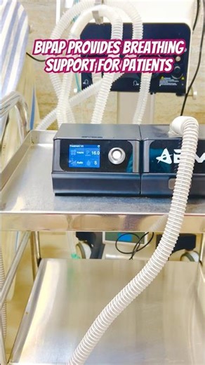 BiPAP provides breathing support for patients who can breathe on their own but#struggle to#getoxygen