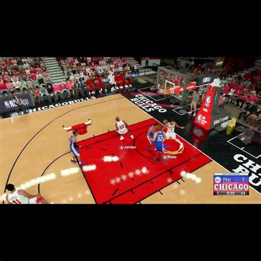 NBA 2K22 CLASSICS - #76ers vs #bulls - A dream scenario - #jordan to #rose alley oop #nba #gaming