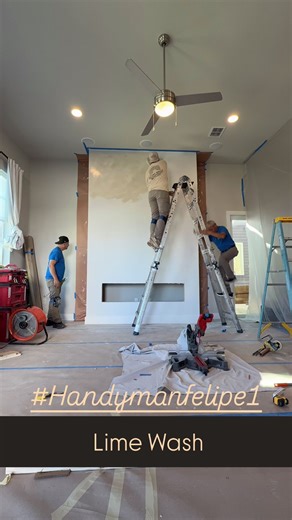 Lime Wash process #handymanfelipe1