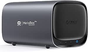 ORICO Private Cloud Storage Server, 2 Bay NAS DiskStation (Diskless) with Intel Dual Core 2.6GHz Plex Media Server Max 4GB Network Storage for Home/Office,Remote Access -MetaBox Pro HS200