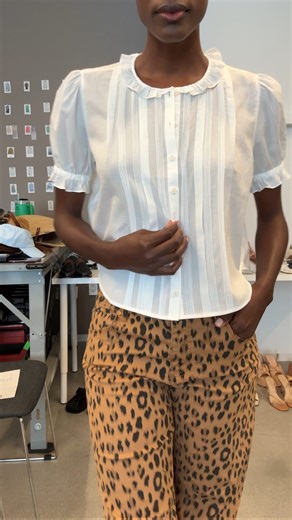 Perfect white blouse✅ Cheetah print in a barrel leg jean✅ Cabi spring 2026 = PERFECTION! Schedule a gathering in your home to have some fashion fun with friends to see the new collection and earn clothing at a discount. #cabispring2026 #cabistylist #styledbycabi #cabiclothing | Closet Full of cabi