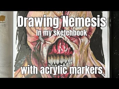 Trying Arrtx markers | Nemesis sketchbook page